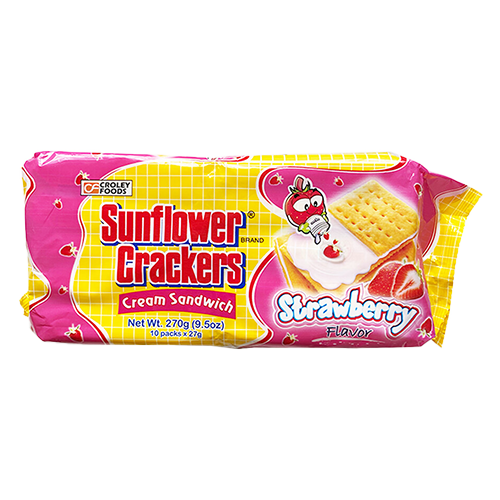 Sunflower Crackers - Strawberry Cream Sandwich (190 gr.)